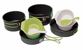 Набір туристичного посуду Pinguin Quadri Alu для 4-х осіб, 1750 мл, з радіатором