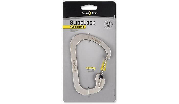 Nite Ize - SlideLock Carabiner #6 - Stainless - CSL6-11-R6 (для страйкболу), фото 1