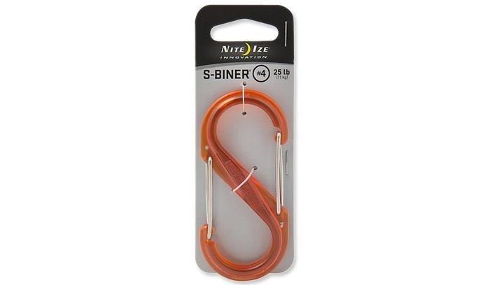 Nite Ize - S-Biner #4 Plastic - Translucent Orange - SBP4-03-19T (для страйкболу)