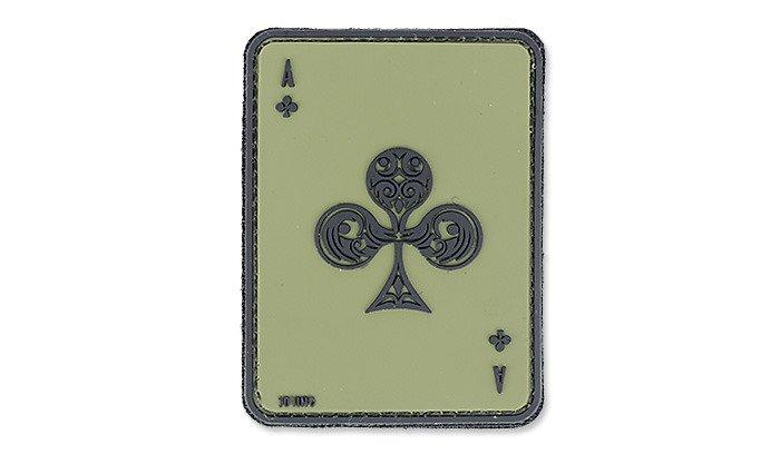 101 Inc. - 3D Patch - Ace Of Clubs - OD Green (для страйкболу)