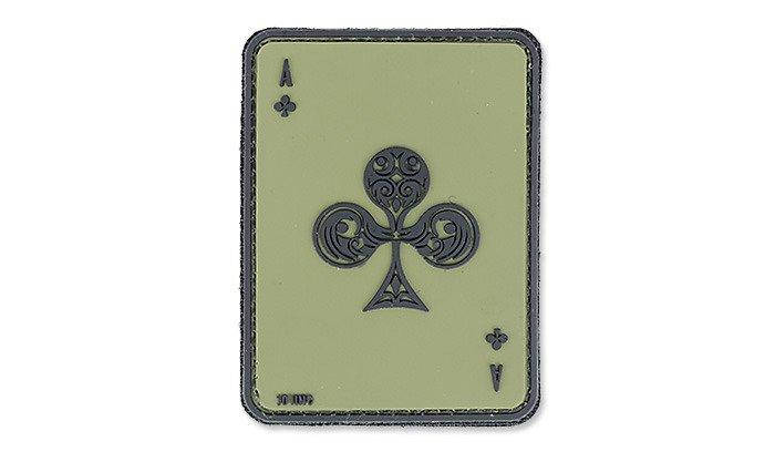 101 Inc. - 3D Patch - Ace Of Clubs - OD Green (для страйкболу), фото 1
