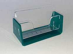 Візитниця одинарна. Двоелементна. (арил 2,7мм) + зелена основа 3мм.)