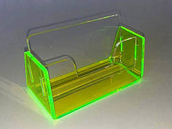 Візитниця одинарна. Двоелементна. (аріл 3 мм) + флуоресцентна зелена основа 3 мм.) WiS-129