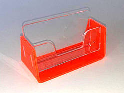 Візитниця одинарна. Двоелементна. (аріл 3 мм) + флуоресцентна червона основа 3 мм.)