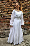 Жіноча вишита сукня білим по білому "Весільна", фото 2