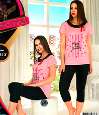Комплект 2-ка футболка з бриджами бавовна + еластан Night Аngel Туреччина багато моделей, фото 2