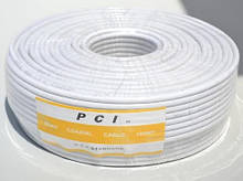 TV кабель PCI CU RG6U білий (жила Cu + фольга Al + оплетка Cu 48%)