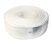TV кабель KLM RG690BV-W білий (жила CuFe + фольга Al + оплетка Al 90%)