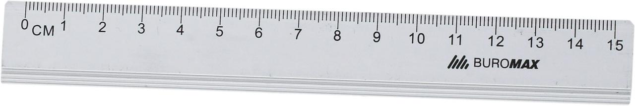 Лінійка алюмінієва 15см BM.5800-15 (срібляста) (24)