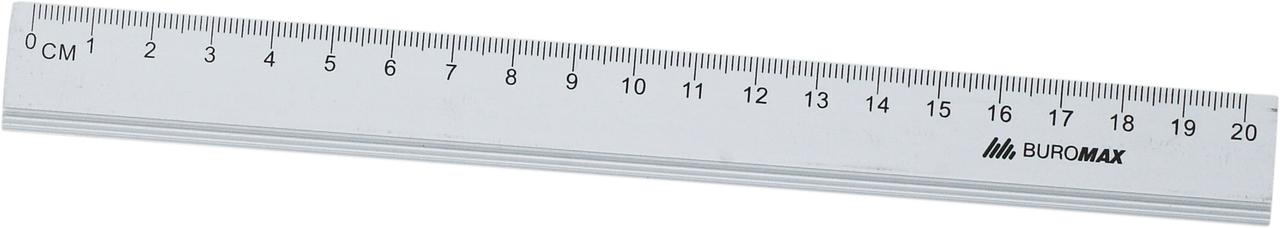 Лінійка алюмінієва 20см BM.5800-20 (срібляста) (24)