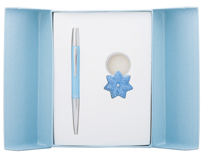 Набір подарунковий LS.122014-02 Star ручка кулькова+брелок синя LANGRES