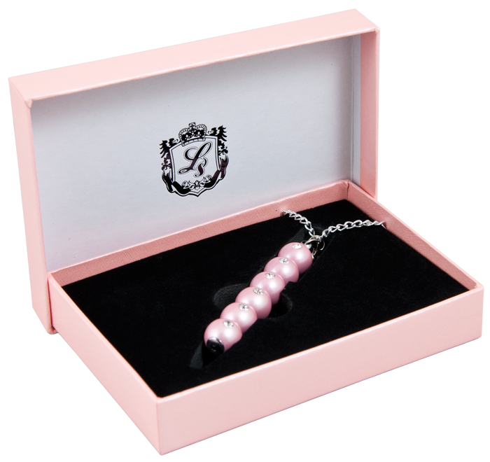 Ручка кулькова LS.401021-10 Secret з кристалами в подар футл рожев LANGRES, фото 1