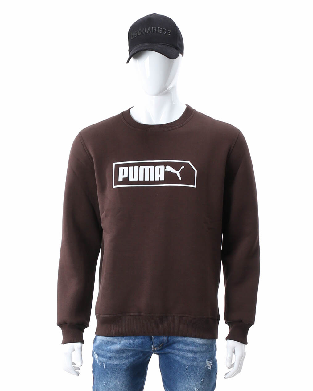 Світшот осінь-зима коричневий PUMA з лого BRN 2XL (Р) 20-411-003