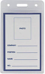 Бейдж BM.5403 вертикальний 65х109 пластиковий (10/100)