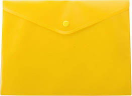 Папка на кнопці А5 BM.3936-11 глянцевий прозорий пластик, жовта (6/120)