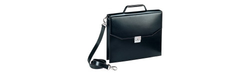 Портфель 7232 шкірзам чорний Ексклюзив, фото 1