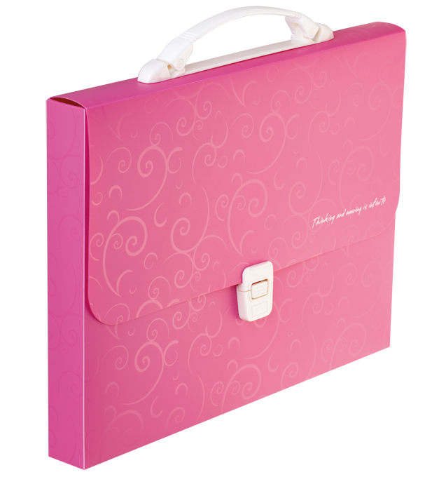 Портфель пластиковий A4 35мм BM.3719-10 Barocco рожевий, фото 1