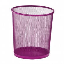 Корзина для паперів металева ZB.3126-10 кругла рожева d295х280мм (1/12)