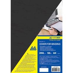 Обкладинка картон А4 BM.0580-01 250г/м2 чорна під шкіру (50/100), фото 1