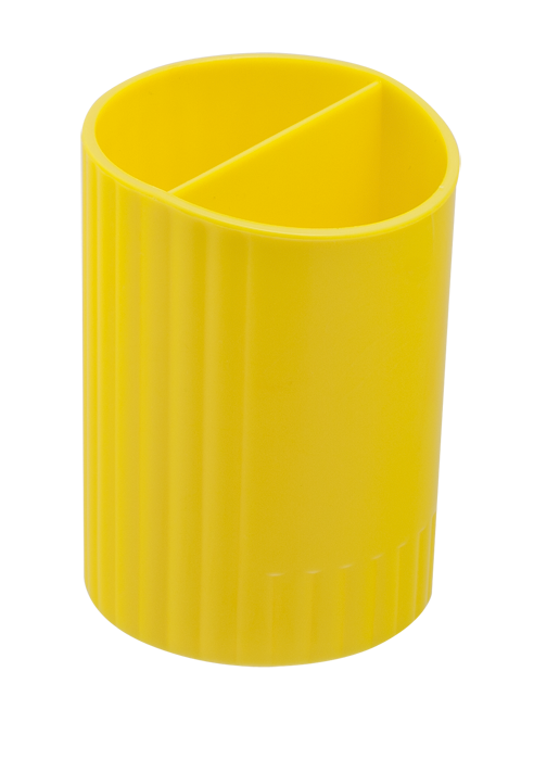 Стакан для письмового приладдя ZB.3000-08 SFERIK круглий на 2 відділення жовтий (4), фото 1
