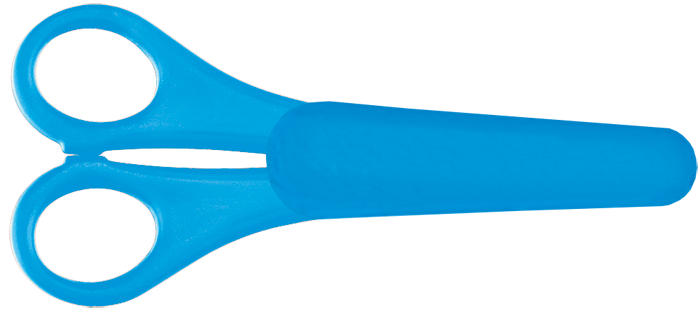 Ножиці дитячі 135мм ZB.5004-02 в чохлі з лінійкою сині (1/12/24/288), фото 1