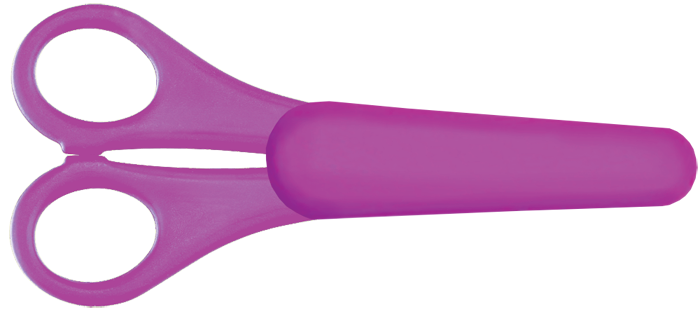 Ножиці дитячі 135мм ZB.5004-07 в чохлі з лінійкою, фіолетовий (1/24/288), фото 1