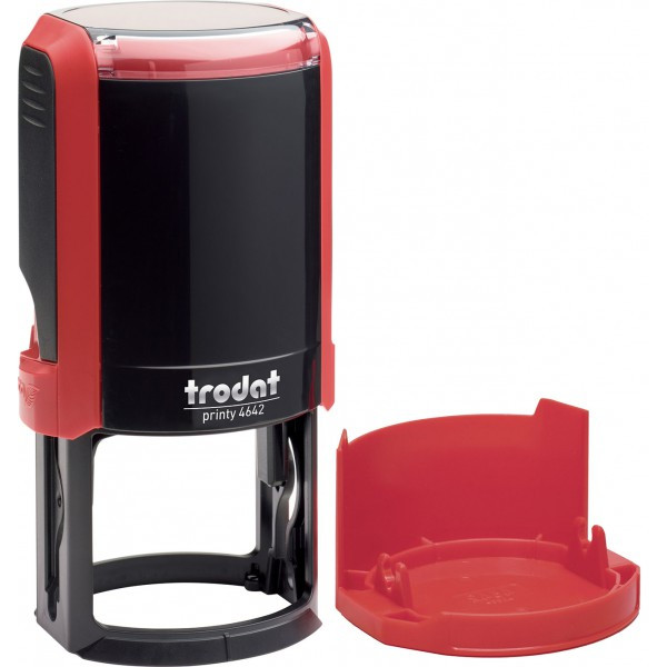 Оснастка для круглой печатки пластикова d42мм TRODAT 4642 з ковпачком червона, фото 1
