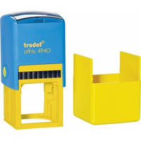 Оснастка для штампа пластикова 40х40мм TRODAT 4940/4924 жовт-блакитна (з пластиковим футляром)
