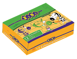 Гуаш 12кольорів 20мл ZB.6604 (1/12/48) ZiBi