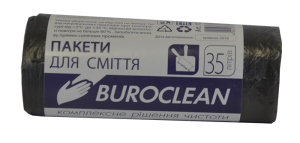Пакети для сміття BuroClean 35л/50шт 10200015 ECO чорні (36), фото 1