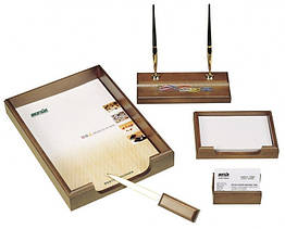 Набір настільний дерев'яний 5 предметів 5159XDX горіх BESTAR