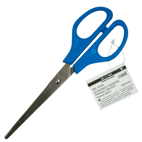 Ножиці 180мм BM.4536 JOBMAX офiснi блакитні (12/240)