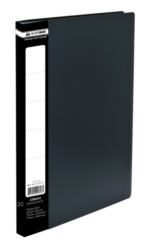 Папка 20 файлів А4 BM.3605-01 JOBMAX чорна (1/12/144), фото 1