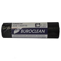 Пакети для сміття BuroClean 120л/10шт 10200042 Eurostandart міцні чорні (30)