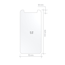 Захисне скло універсальне 5.5 "(0.3x14,71 х 7,2, 2.5D)