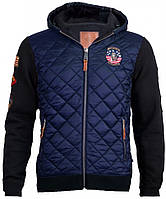 Куртка-реглан Top Gun Quilted Fleece Hoodie with Patches (синяя)