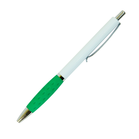 Ручка кулькова автоматична BM.8232-04 0,7мм зелений грип, пише синім (50)