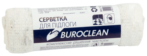 Ганчірка для підлоги Buroclean 10200151-09 б/п 50х70см біла (1/60), фото 1