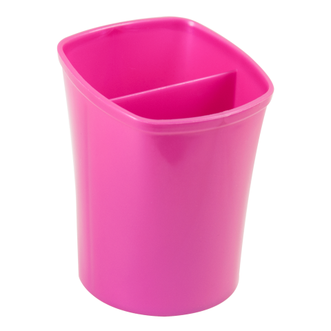 Стакан для письмового приладдя ZB.3001-10 KVADRIK квадратний на 2 відділення рожевий (1/56), фото 1