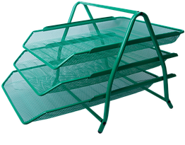 Лоток горизонтальний 3в1 BM.6252-04 металевий зелений 350х295х270мм (3-х ярусний) (12)