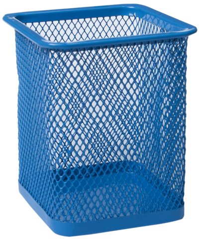 Підставка для ручок BM.6201-02 металева квадратна синя 80х80х95мм (24), фото 1