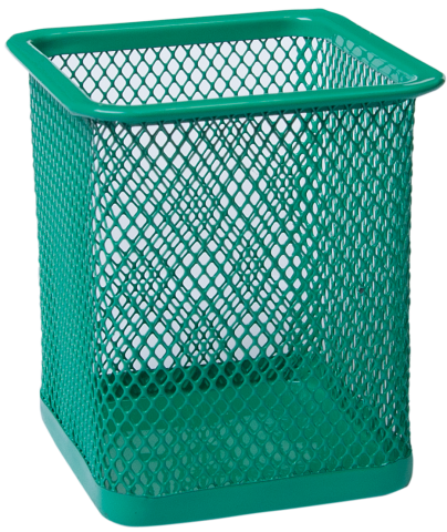 Підставка для ручок BM.6201-04 металева квадратна зелена 80х80х95мм (24), фото 1