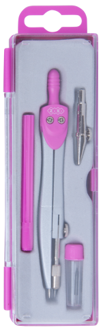 Готовальня 4предмета ZB.5303BS-10 BASIS рожевий (1/20/240), фото 1