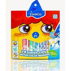 Фломастери 24кольори Marco Super Washable 1630-24