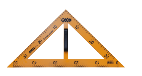 Трикутник для шкільної дошки ZB.5639 TEACHER 50см 90°/45° жовтий (1/50)