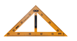 Трикутник для шкільної дошки ZB.5639 TEACHER 50см 90°/45° жовтий (1/50)