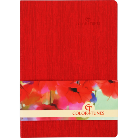 Блокнот діловий BM.295000-05 COLOR TUNES А5, 96 арк, чистий, обкладинка штучна шкіра, червоний (50), фото 1