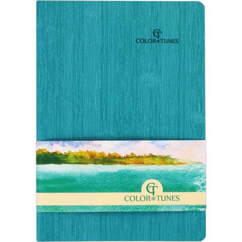 Блокнот діловий BM.295200-06 COLOR TUNES А5, 96 арк, лінія, обкладинка штучна шкіра, бірюзовий (50)
