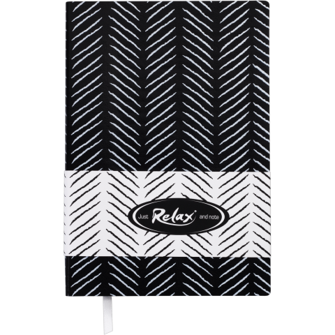 Блокнот діловий BM.295201-01 RELAX А5, 96 арк, лінія, обкладинка штучна шкіра, чорний, фото 1