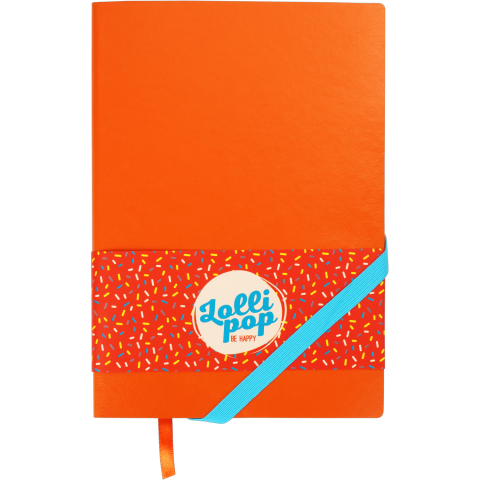 Блокнот діловий BM.295003-11 LOLLIPOP А5, 96 арк, чистий, обкладинка штучна шкіра, помаранчевий (50), фото 1